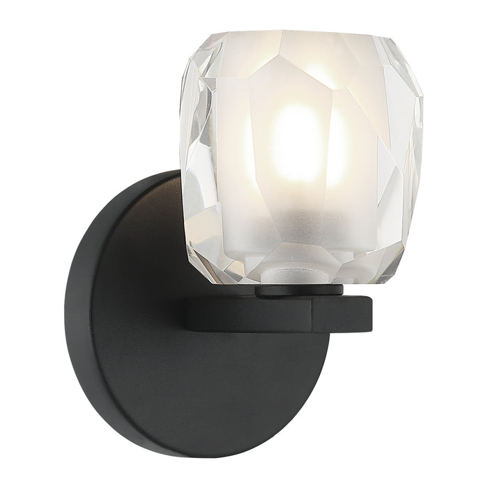 Matteo Lighting S04101MB One Light Vanity, Matte Black