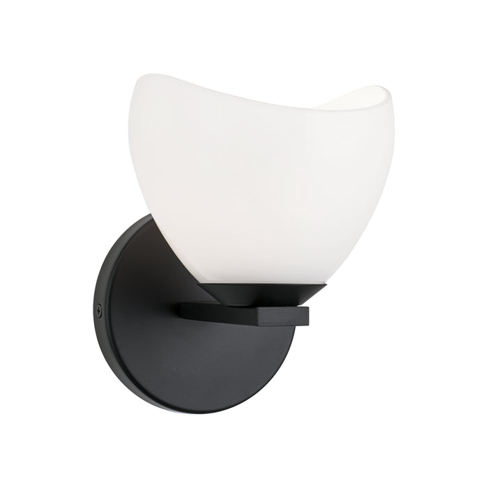 Matteo Lighting S04201BKOP One Light Vanity, Black