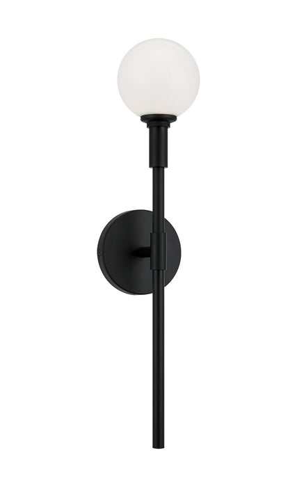 Matteo Lighting W64801BKOP One Light Wall Sconce, Black