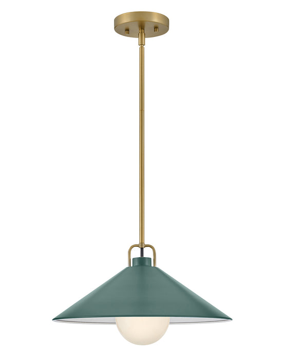Lark 84437LCB-SG LED Pendant, Lacquered Brass