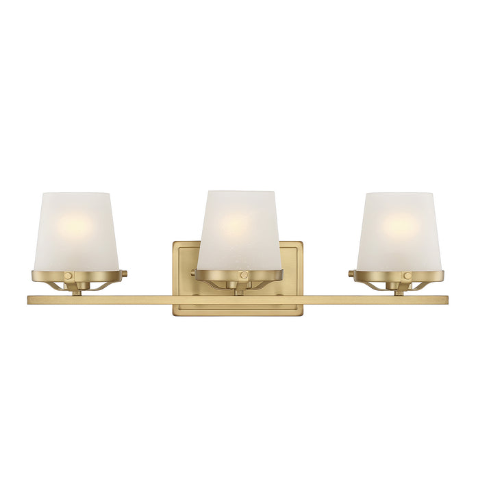 Lighting One E V6-L8-5250-3-322 Three Light Bathroom Vanity, Warm Brass