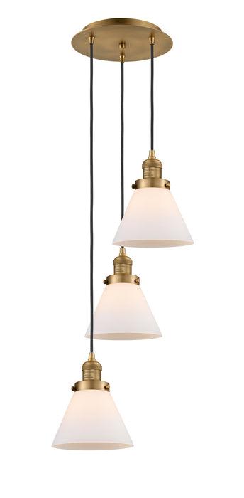 Innovations 113F-3P-BB-G41 Three Light Pendant, Brushed Brass