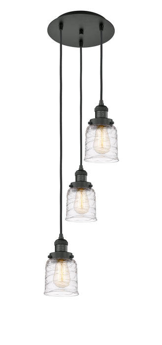 Innovations 113F-3P-BK-G513 Three Light Pendant, Matte Black