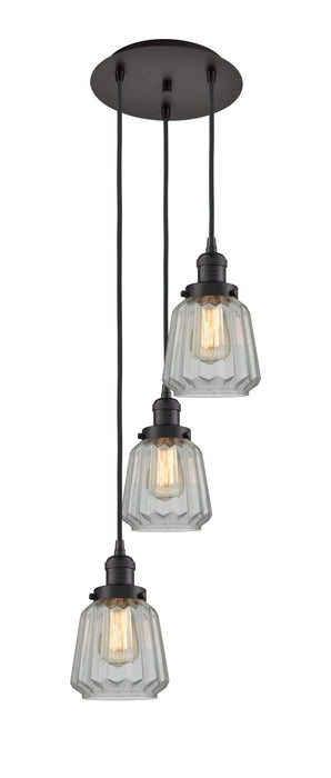Innovations 113F-3P-OB-G142 Three Light Pendant, Oil Rubbed Bronze