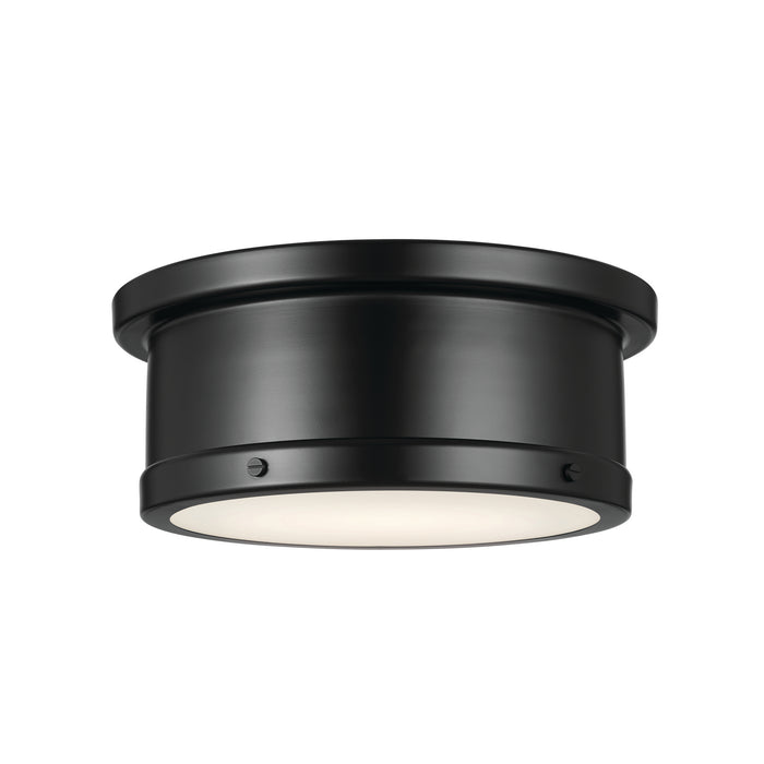 Kichler 52540BK Two Light Flush Mount, Black