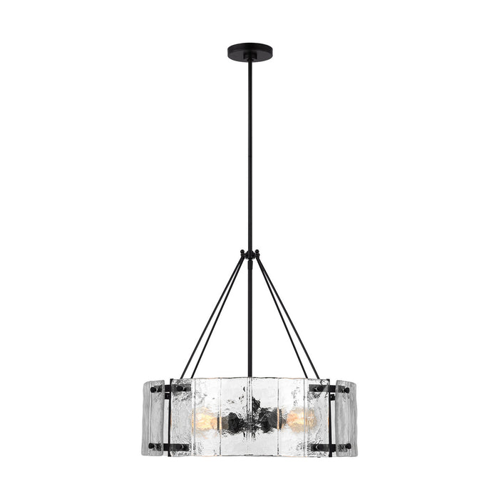Visual Comfort Studio AP1234AI Four Light Chandelier, Aged Iron