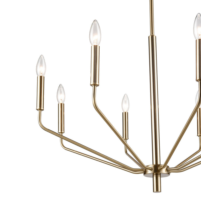 Millennium 8168-MG Eight Light Chandelier, Modern Gold
