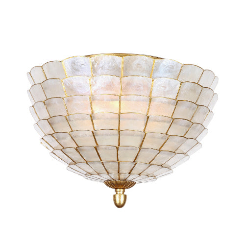 Kalco 515141OL Three Light Flush Mount, Oxidized Gold Leaf