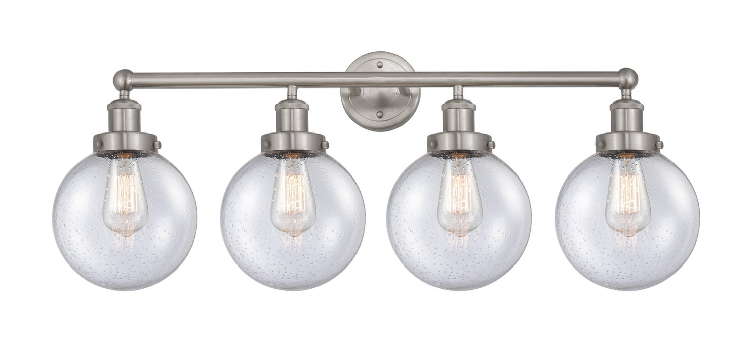 Innovations 616-4W-SN-G204-8 Four Light Bath Vanity, Brushed Satin Nickel