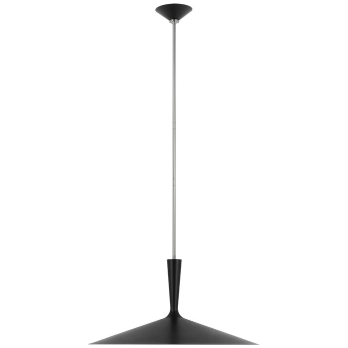 Visual Comfort Signature ARN 5542BLK/PN LED Pendant, Matte Black and Polished Nickel