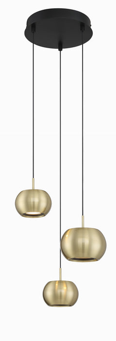 George Kovacs P5473-884-L LED Mini Pendant, Coal And Brushed Gold
