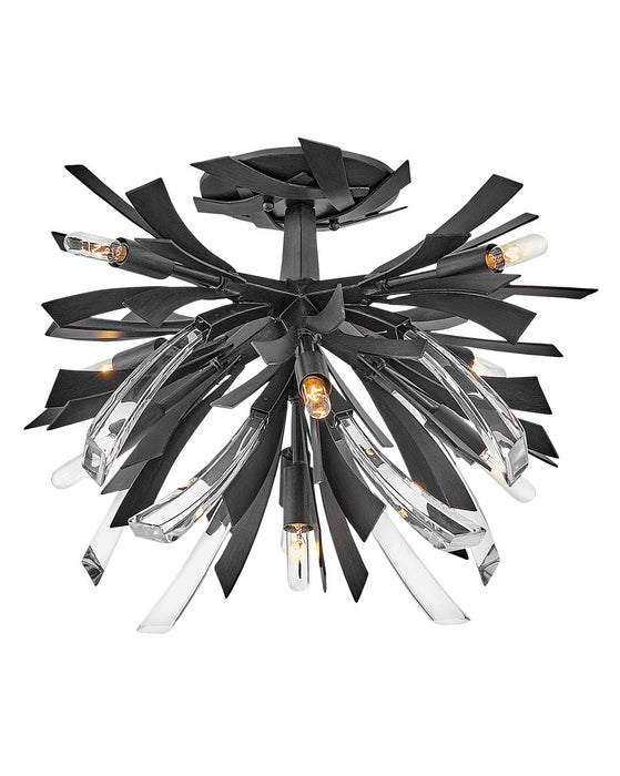 Fredrick Ramond FR40903BGR LED Semi-Flush Mount, Brushed Graphite