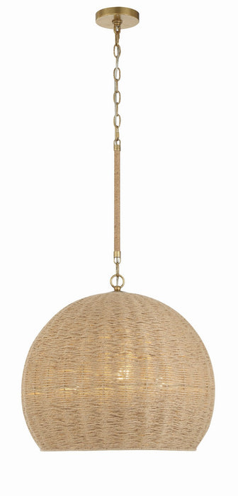 Crystorama JAC-10503-SG Three Light Pendant, Soft Gold
