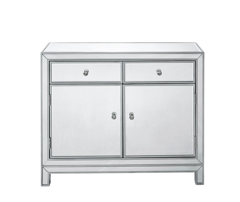 Elegant Lighting MF72002 Nightstand, Antique Silver
