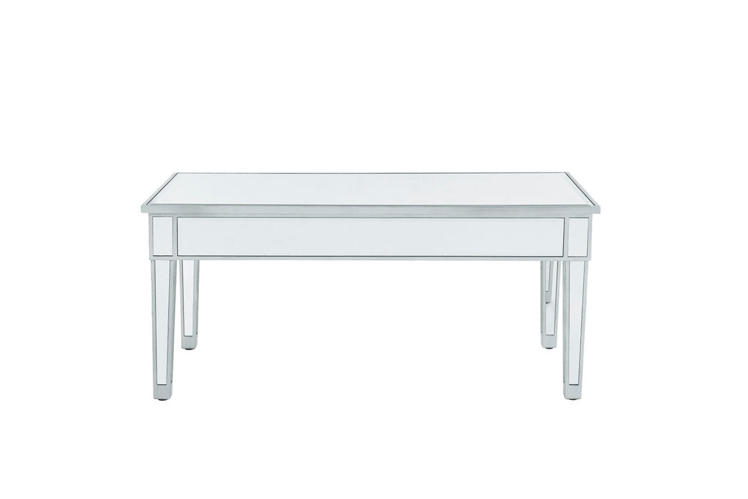 Elegant Lighting MF72021 Coffee Table, Antique Silver