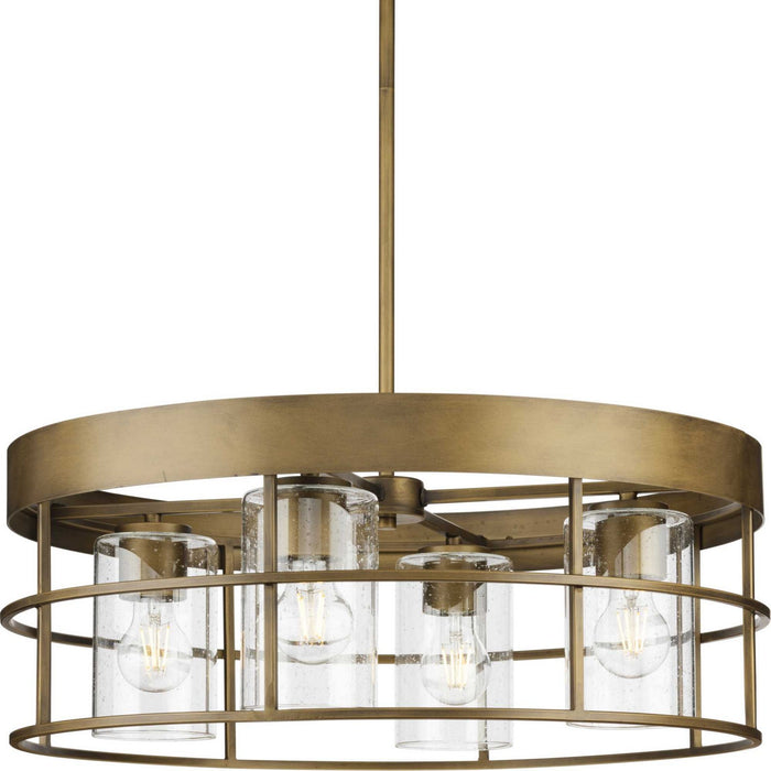 Progress Lighting P400311-196 Four Light Chandelier, Aged Bronze