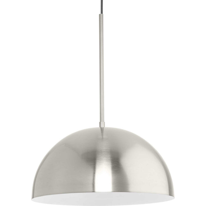 Progress Lighting P500379-009 One Light Pendant, Brushed Nickel
