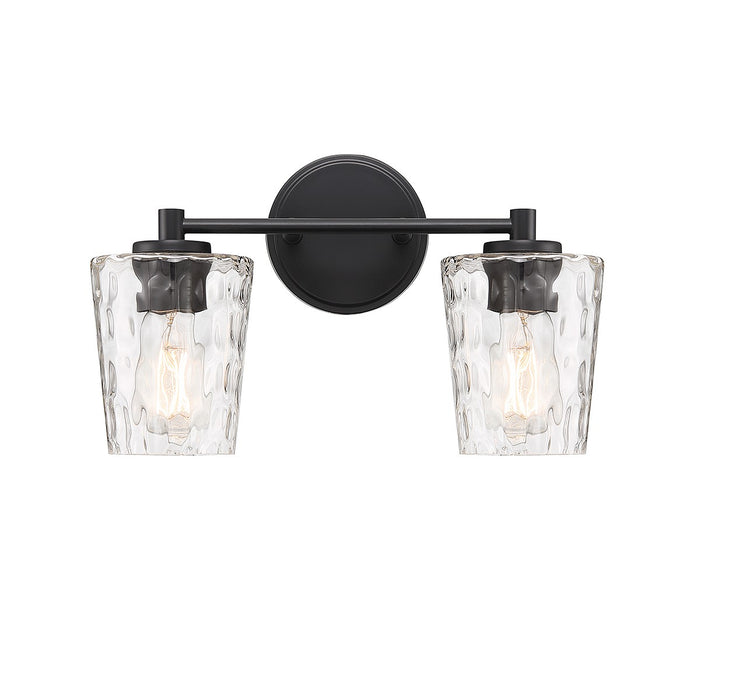 Savoy House 8-5606-2-BK Two Light Bathroom Vanity, Matte Black