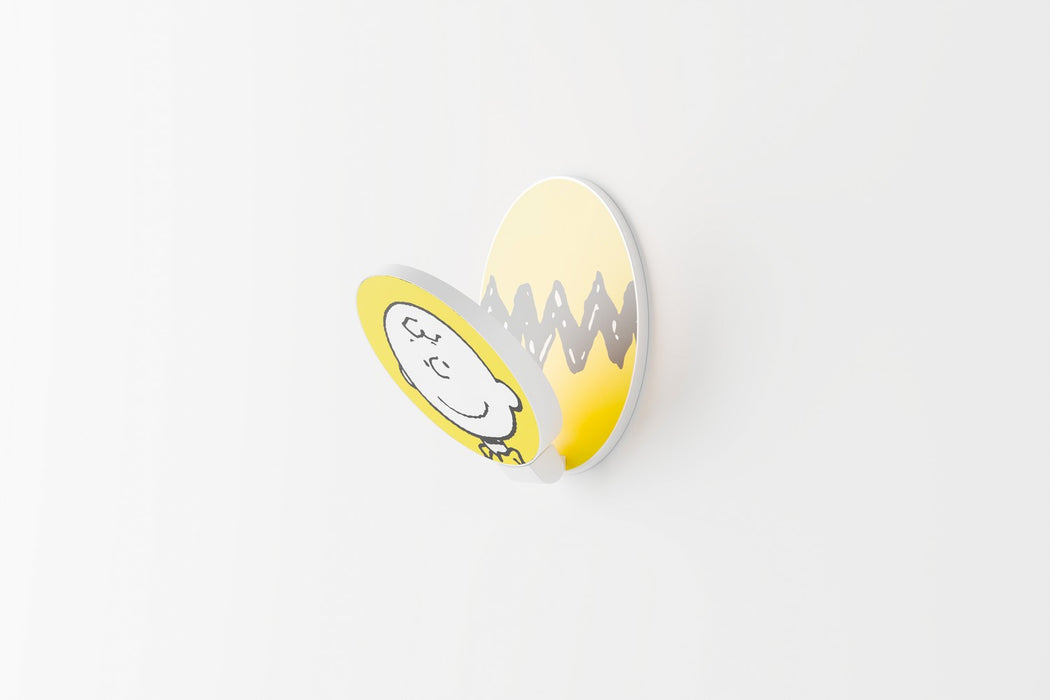 Koncept GRW-S-MWT-CB1-PI LED Wall Sconce, Matte White, Charlie Brown