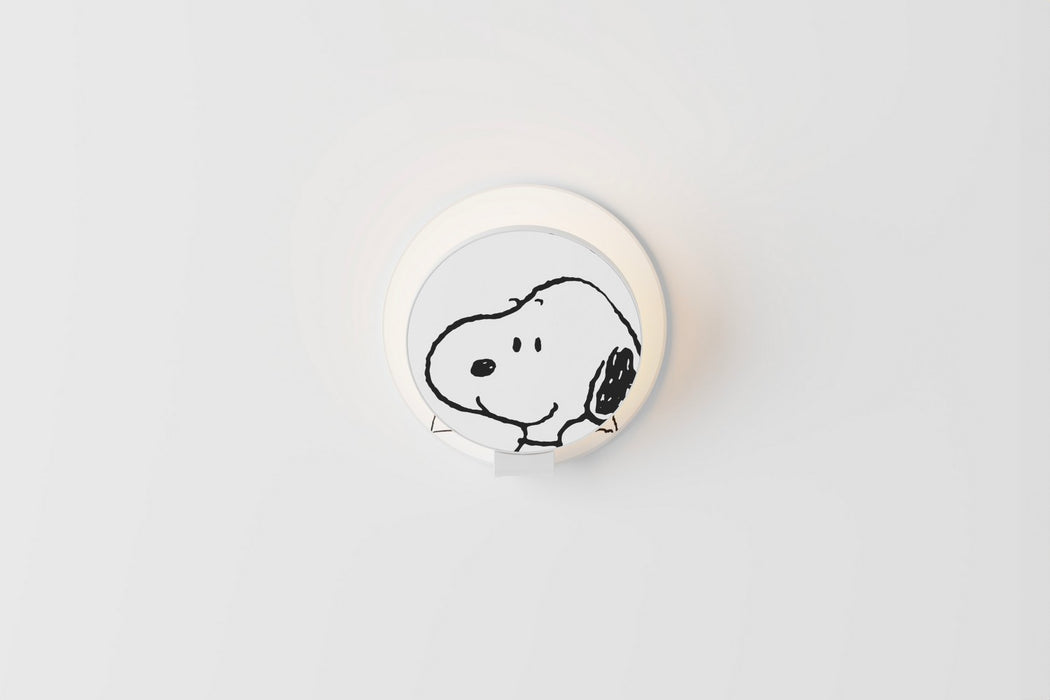 Koncept GRW-S-MWT-SN1-PI LED Wall Sconce, Matte White, Snoopy