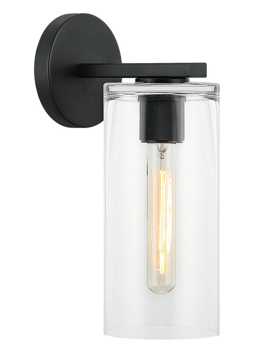 Matteo Lighting W32501MB Two Light Wall Sconce, Matte Black