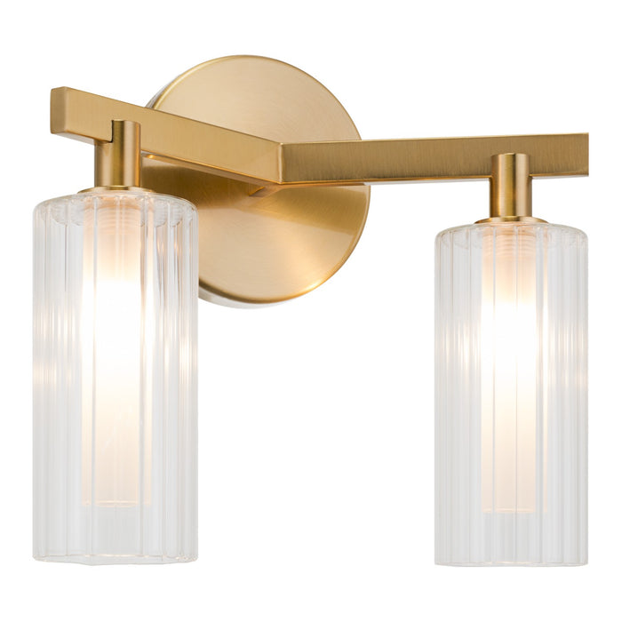 Matteo Lighting W60802AG Two Light Wall Sconce, Aged Gold Brass