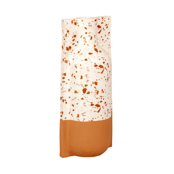 Varaluz 445VA09D Vase, White Terrazzo/Terracotta