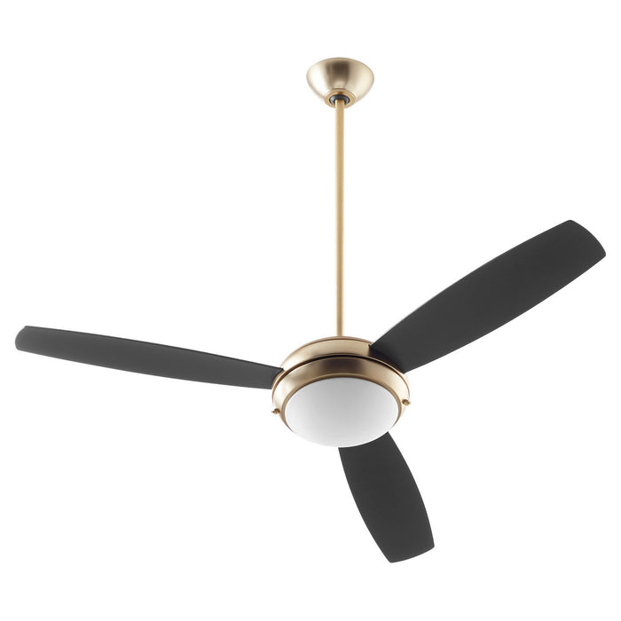 Quorum 20523-80 52" Ceiling Fan, Aged Brass
