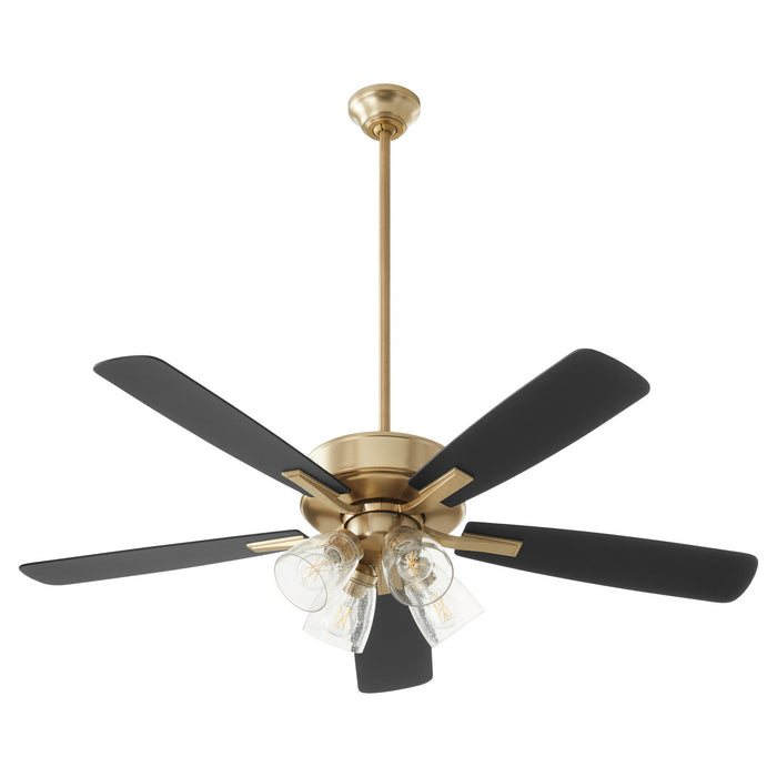 Quorum 4525-2480 52" Ceiling Fan, Aged Brass