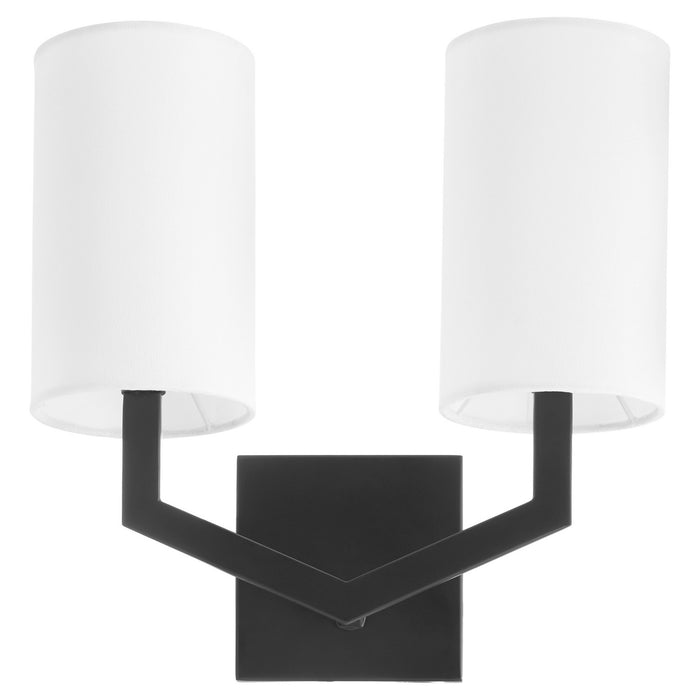 Quorum 5078-2-59 Two Light Wall Mount, Matte Black