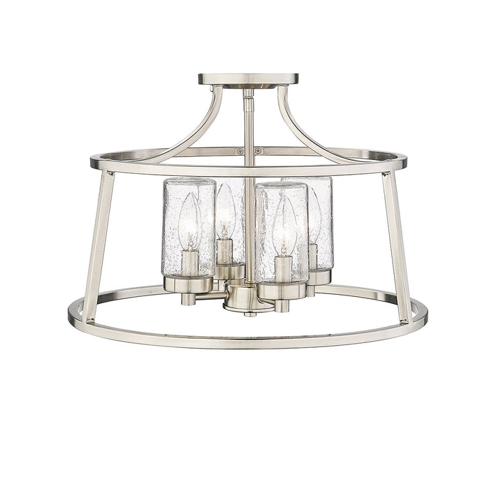 Millennium 4184-BN Four Light Semi Flush Mount, Brushed Nickel