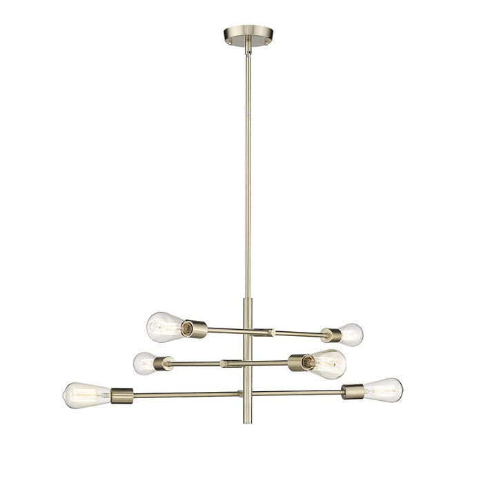 Millennium 4246-MG Six Light Pendant, Modern Gold