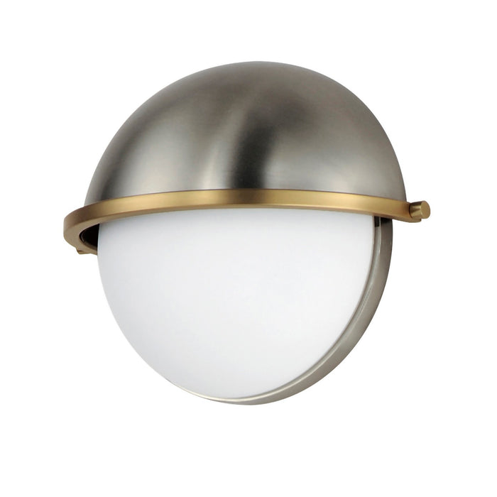 Maxim 12418SWSNSBR One Light Wall Sconce, Satin Nickel / Satin Brass