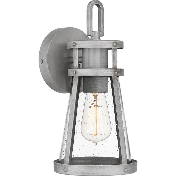 Quoizel BAB8406ABA One Light Outdoor Wall Mount, Antique Brushed Aluminum