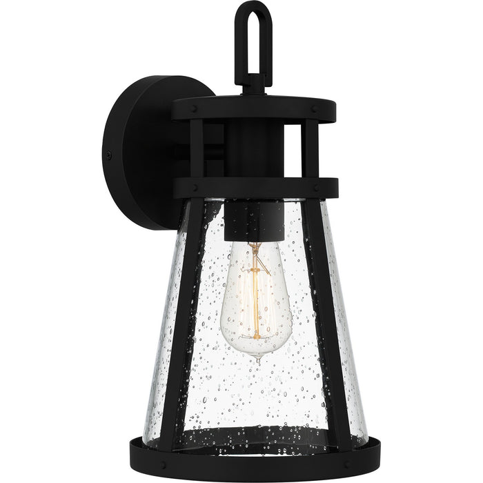 Quoizel BAB8408MBK One Light Outdoor Wall Mount, Matte Black