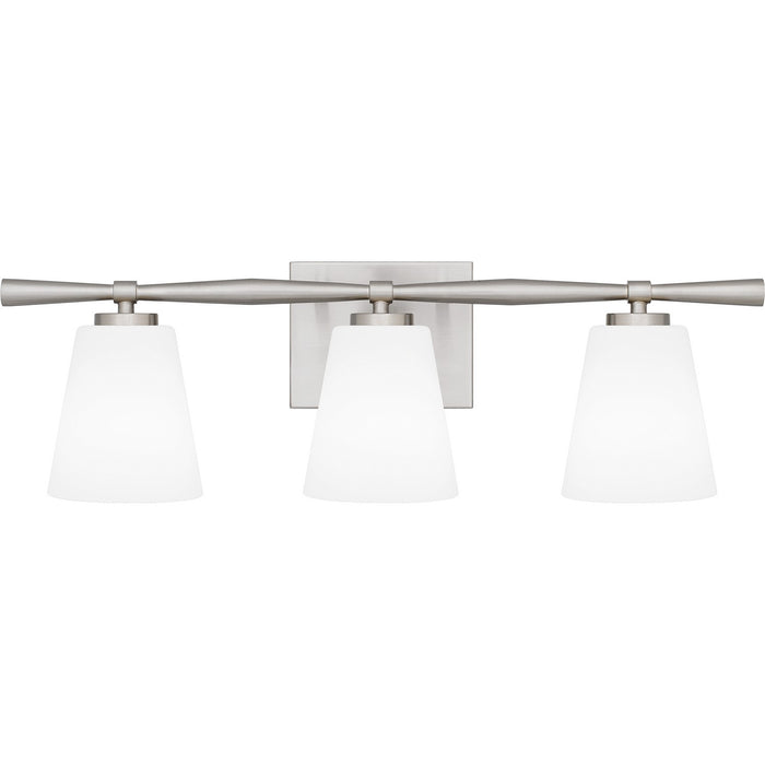 Quoizel BID8623BN Three Light Bath, Brushed Nickel