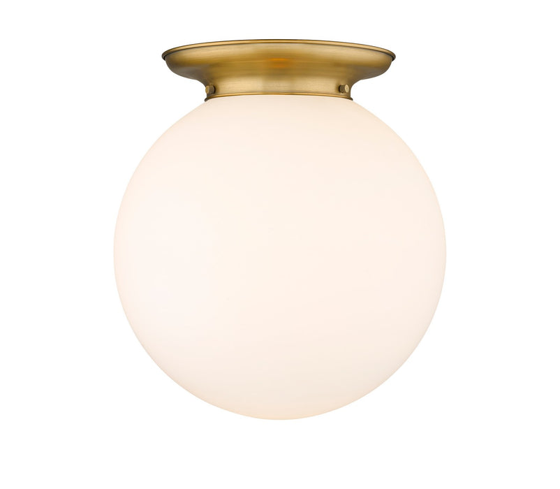 Innovations 221-1F-BB-G201-16 One Light Flush Mount, Brushed Brass