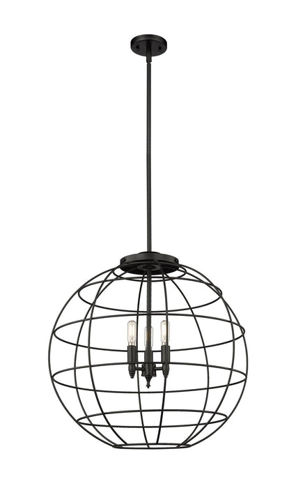 Innovations 221-3S-BK-CE-22-BK Three Light Pendant, Matte Black