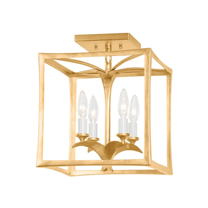 Corbett Lighting 435-12-VGL/GL Four Light Flush Mount, Vintage Gold Leaf