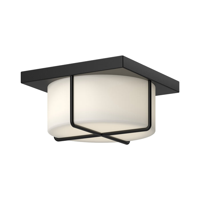 Kuzco Lighting FM45910-BK/OP LED Flush Mount, Black/Opal Glass