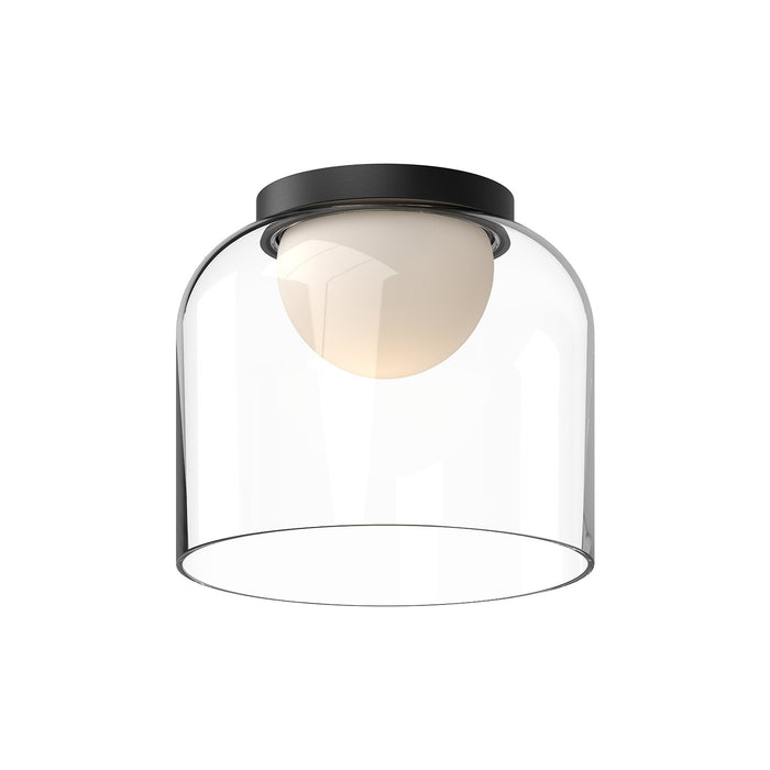 Kuzco Lighting FM52508-BK/CL LED Flush Mount, Black/Clear