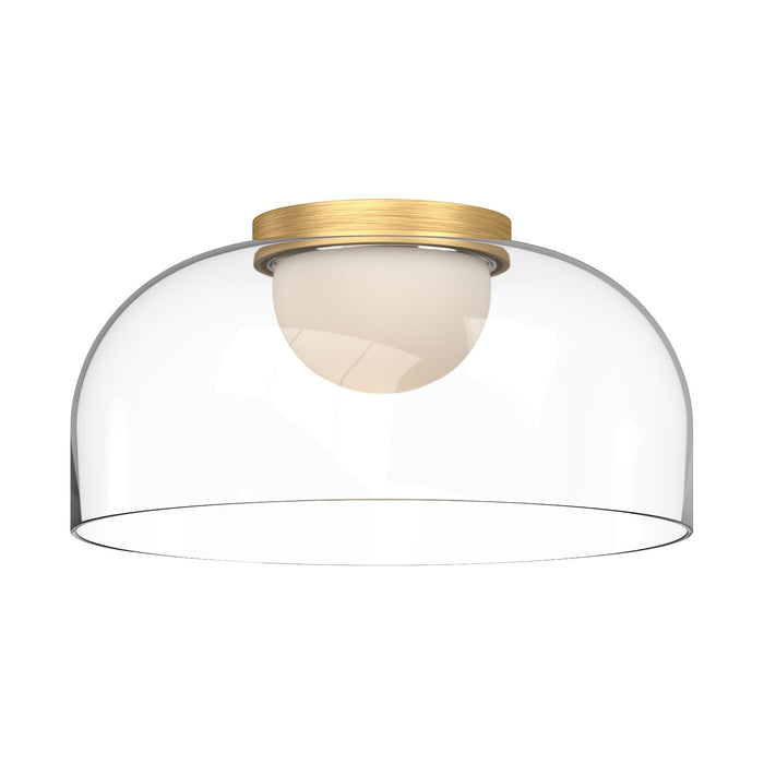 Kuzco Lighting FM52512-BG/CL LED Flush Mount, Brushed Gold/Clear