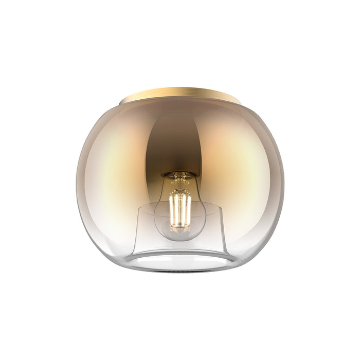 Kuzco Lighting FM57508-BG/CP One Light Flush Mount, Brushed Gold/Copper
