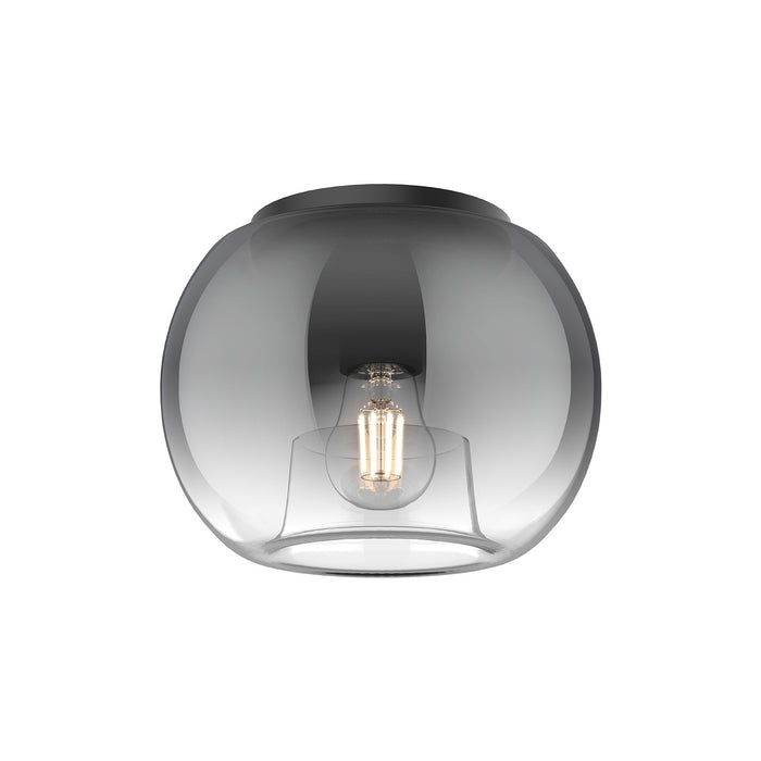Kuzco Lighting FM57508-BK/SM One Light Flush Mount, Black/Smoked