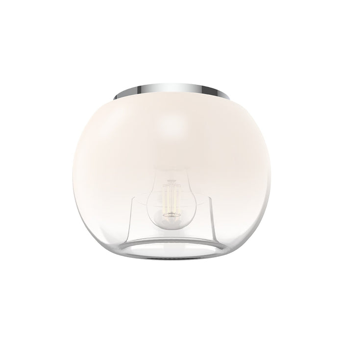 Kuzco Lighting FM57508-CH/OP One Light Flush Mount, Chrome/Opal Glass
