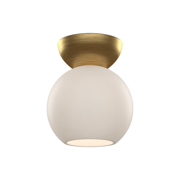 Kuzco Lighting SF59706-BG/OP One Light Semi-Flush Mount, Brushed Gold/Opal Glass