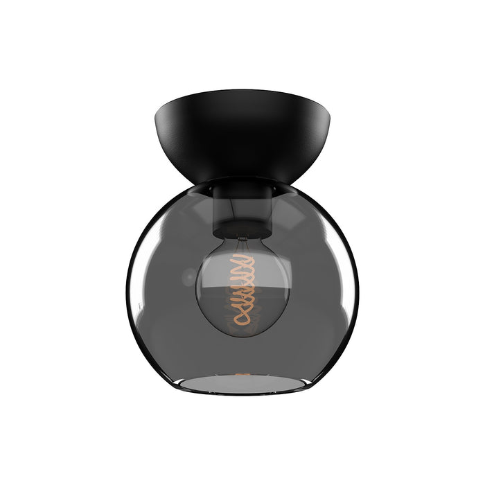 Kuzco Lighting SF59706-BK/SM One Light Semi-Flush Mount, Black/Smoked
