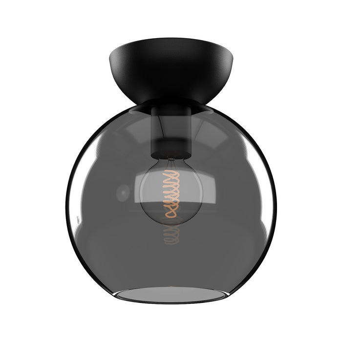 Kuzco Lighting SF59708-BK/SM One Light Semi-Flush Mount, Black/Smoked
