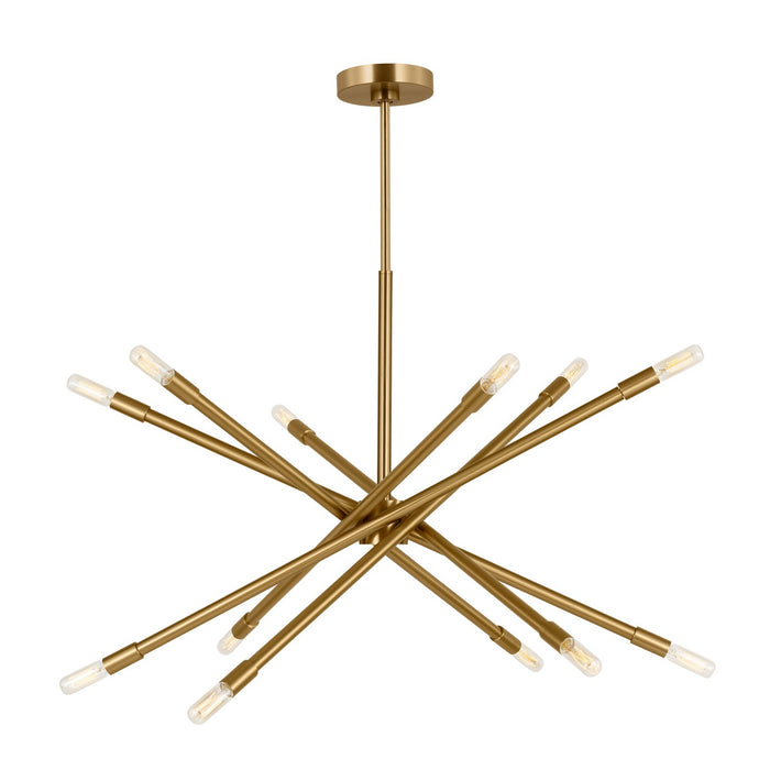 Visual Comfort Studio CC16612BBS 12 Light Chandelier, Burnished Brass