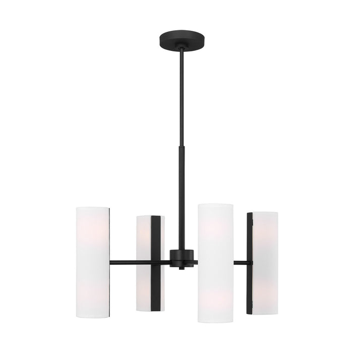 Visual Comfort Studio DJC1048MBK Eight Light Chandelier, Midnight Black